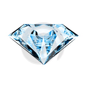 Single blue diamond