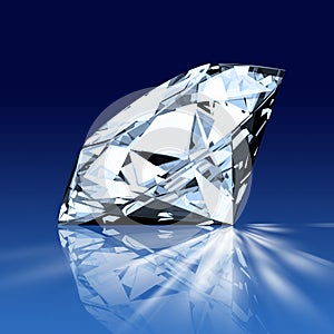 Single blue diamond