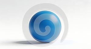 Single blue easter egg with subtle shadow isolated on white studio background