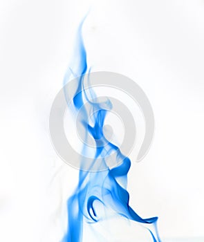 Single blue Fire flame