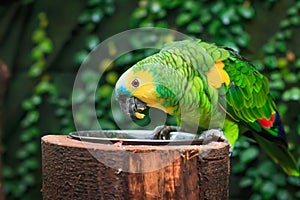 Single Blue-Fronted Amazon Parrot (Amazona aestiva)