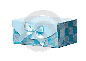 Single blue gift box