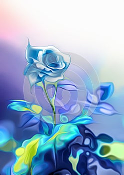 Single Blue Rose