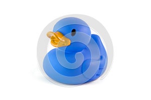 Single blue rubber duck