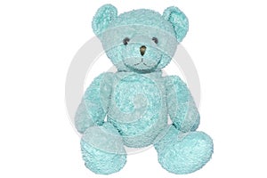 Single blue teddy bear
