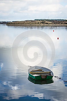 Single boat on a very calm sea