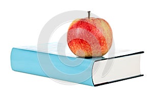 Single book with apple