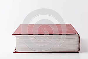 Single book on a white background