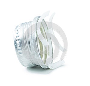 Single bottle cup isolated aginst white background