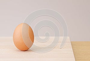 Single brown egg
