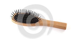 Single brown hair brush