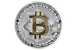 Single BTC Bitcoin coin