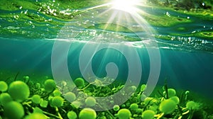 Single-celled organisms, such as phytoplankton, that lose their ability to perform photosynthesis efficiently due to changes in photo