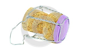 A single champagne cork