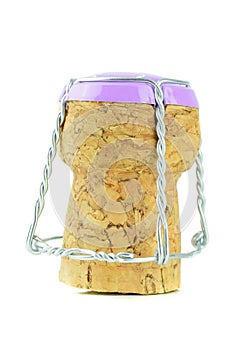 A single champagne cork