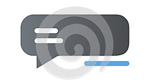 Single Chat Bubble with Text Lines for Communication, vector design Generative AI