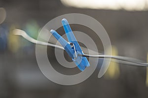 single clothes pin with blured background