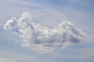 single cloud in the blue sky