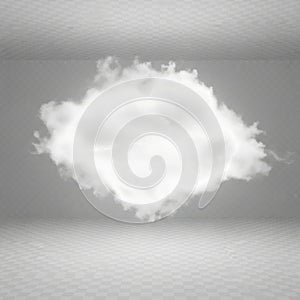 Single cloud puff isolated on white background