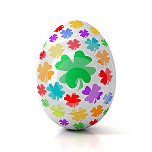 Single colorful painted easter egg