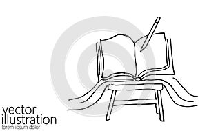 Single continuous line art education book. Learning apps master degree academy graduate online. Design one stroke photo