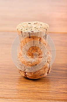 Single cork from champagne