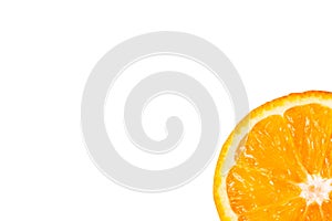 Single cross section of orange.