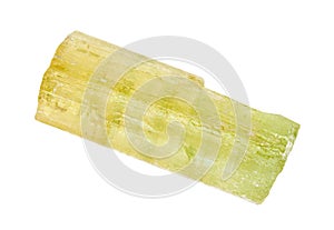 single crystal of Heliodor (yellow Golden beryl
