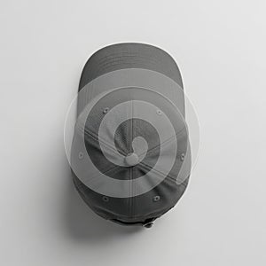 Single dark gray baseball cap on plain background
