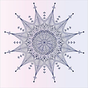 Single detailed snowflake photo