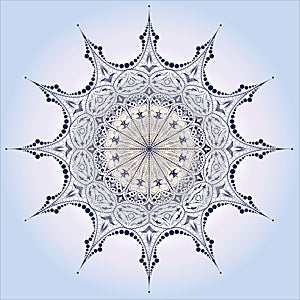 Single detailed snowflake photo