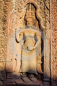 Single Devata in Ta Prohm Temple