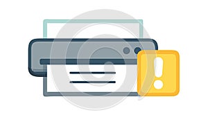 Single Document Alert or Warning Icon, vector design Generative AI