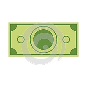 Single dollar icon. Flat and sollid color style vector illustration.