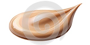 Single drop of liquid foundation makeup isolated on white background