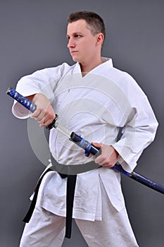 Single edged Japanese sword photo