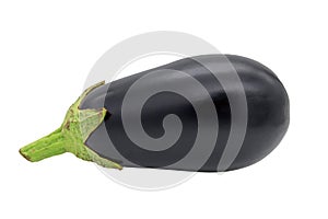 A single eggplant isolated on a white background