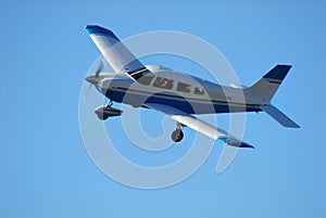Single engine airplane in flight