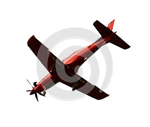 Single-engine turboprop aircraft isolated on white background