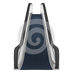 Single escalator mockup, realistic style