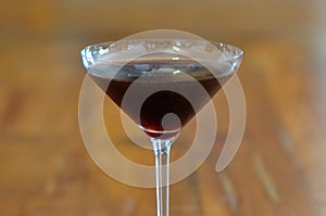 Single Expresso Martini trendy alcoholic Cocktail drink