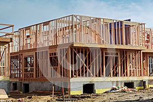Single Family Home Construction - Building a New Wood Framed House