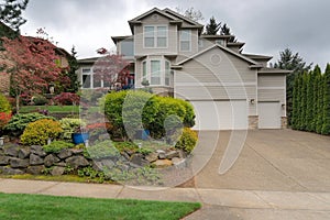 Single Family Home Front Yard Garden