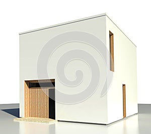 Single family house. 3D model