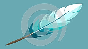 A single feather symbolizing the stoic idea of lightness and detachment from material possessions.. Vector illustration. photo