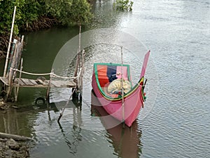 A Single Fishing  Boat In Banda Aceh