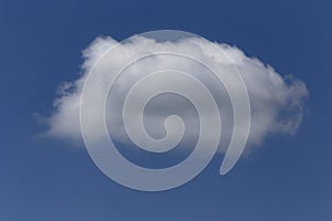 single fluffy cloud in a clear blue sky
