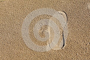 Single footprint in sand