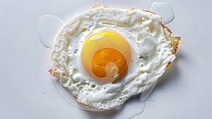 The fried egg on plate.AI generated image