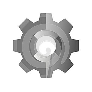 Single Gear Icon for Settings and Mechanical Processes, vector design Generative AI